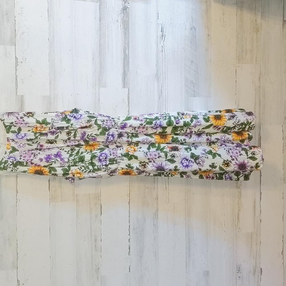 Floral midi A-frame dress